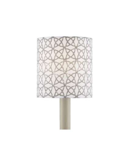 Picture of BLOCK PRINT GRAY DRUM CHANDELIER SHADE