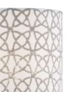 Picture of BLOCK PRINT GRAY DRUM CHANDELIER SHADE