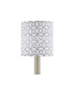 Picture of BLOCK PRINT GRAY DRUM CHANDELIER SHADE