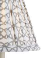 Picture of BLOCK PRINT GRAY PLEATED CHANDELIER SHADE