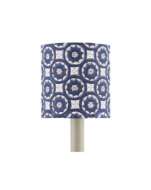 Picture of BLOCK PRINT NAVY MULTI DRUM CHANDELIER SHADE