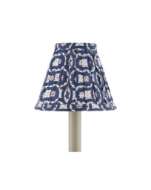 Picture of BLOCK PRINT NAVY MULTI PLEATED CHANDELIER SHADE