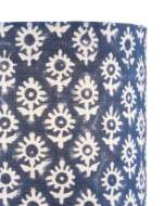 Picture of BLOCK PRINT NAVY DRUM CHANDELIER SHADE