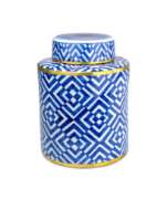 Picture of BLUE & WHITE OPTICAL SMALL TEA JAR