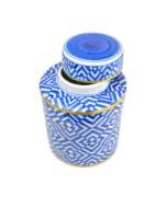 Picture of BLUE & WHITE OPTICAL SMALL TEA JAR