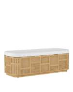 Picture of ANISA SEA SAND STORAGE BENCH, MUSLIN