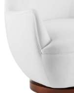 Picture of BRENE WALNUT SWIVEL ARMCHAIR, MUSLIN