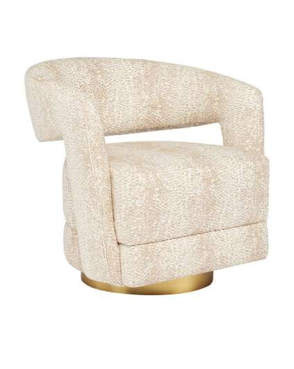 Picture of MAREN SWIVEL ARMCHAIR, WILD NATURAL INSTINCT NATURAL