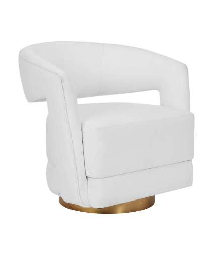 Picture of MAREN SWIVEL ARMCHAIR, MUSLIN