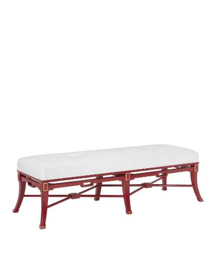 Picture of SCARLETT RED BENCH, MUSLIN