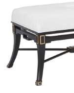 Picture of SCARLETT BLACK BENCH, MUSLIN