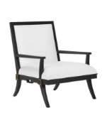 Picture of SCARLETT BLACK ARMCHAIR, MUSLIN