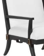 Picture of SCARLETT BLACK ARMCHAIR, MUSLIN