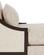 Picture of EVIE WALNUT CHAISE, FAVA ROSADA