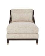 Picture of EVIE WALNUT CHAISE, FAVA ROSADA