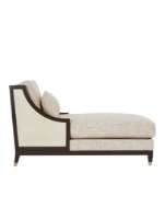 Picture of EVIE WALNUT CHAISE, FAVA ROSADA