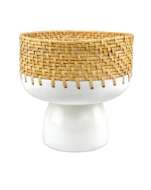 Picture of KYOTO RATTAN & WHITE FOOTED BOWL