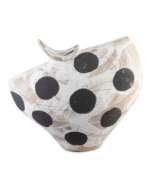 Picture of DOTS SMALL WHITE & BLACK BOWL