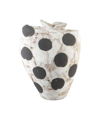 Picture of DOTS MEDIUM WHITE & BLACK BOWL