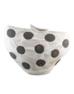 Picture of DOTS LARGE WHITE & BLACK BOWL