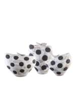 Picture of DOTS LARGE WHITE & BLACK BOWL