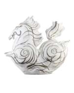 Picture of JUMPING WHITE HORSE SCULPTURE