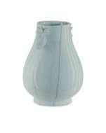 Picture of CELADON CRACKLE DEER HEADS VASE