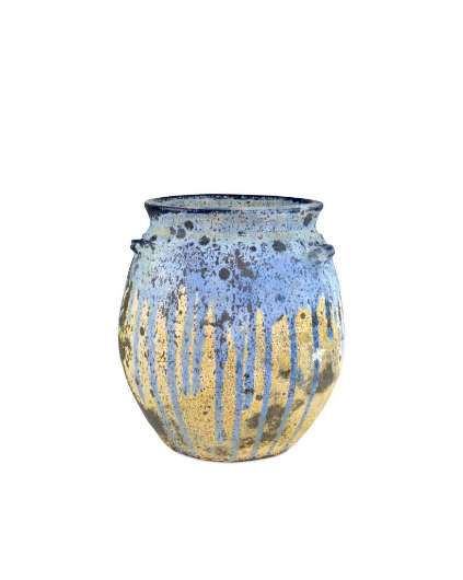 Picture of CINISI SMALL ANTIQUE BLUE DRIP PLANTER