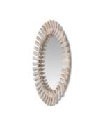 Picture of DIZA ROUND WHITEWASH MIRROR