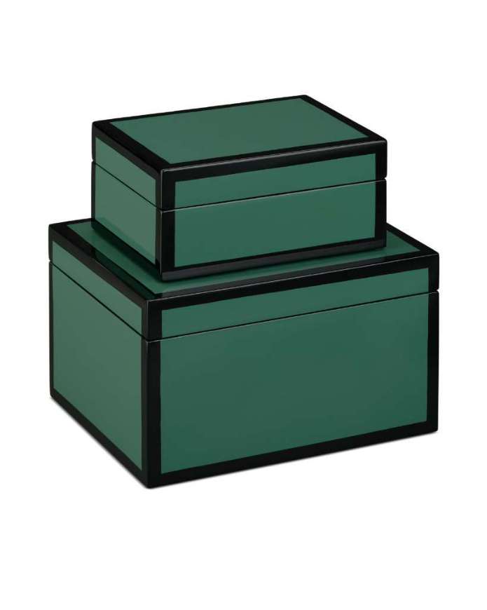 Picture of GREEN LACQUER BOX SET OF 2