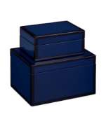 Picture of NAVY LACQUER BOX SET OF 2