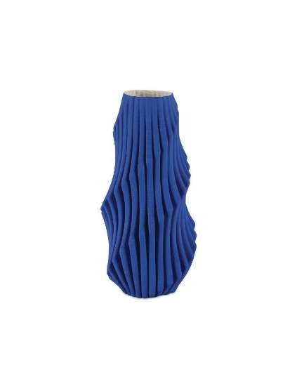 Picture of BLUE PLEAT MEDIUM VASE