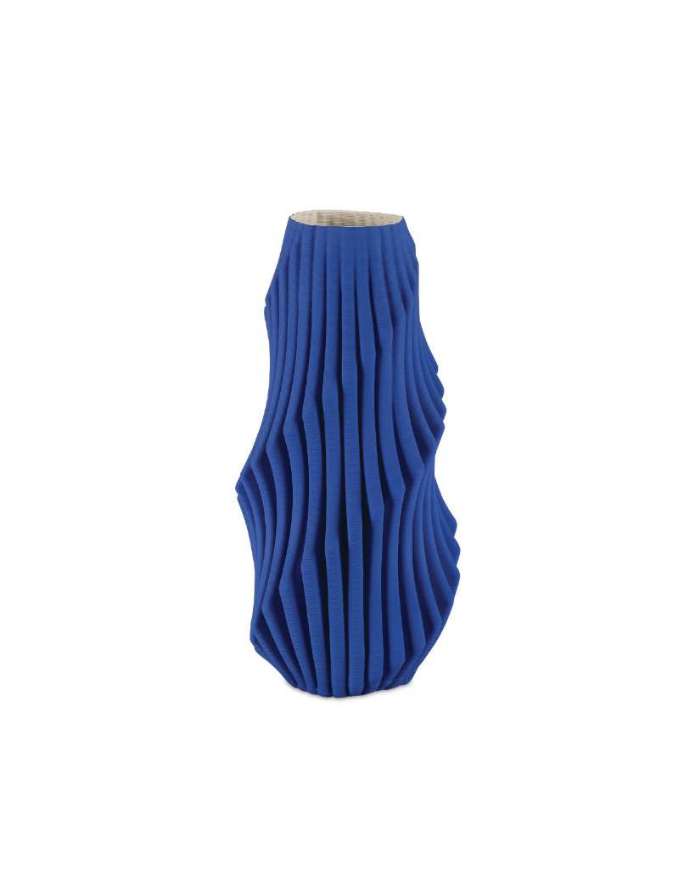 Picture of BLUE PLEAT MEDIUM VASE