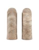 Picture of RUSSO TRAVERTINE OBJECT SET OF 2