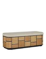 Picture of ANISA BLACK STORAGE BENCH, TRAILSIDE NATURAL INSTINCT SAFARI