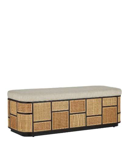 Picture of ANISA BLACK STORAGE BENCH, TRAILSIDE NATURAL INSTINCT SAFARI