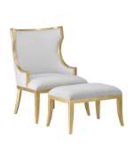 Picture of GARSON GOLD ARMCHAIR, MUSLIN