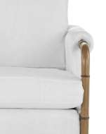 Picture of MERLE WALNUT ARMCHAIR, MUSLIN