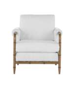 Picture of MERLE WALNUT ARMCHAIR, MUSLIN