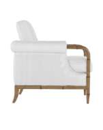 Picture of MERLE WALNUT ARMCHAIR, MUSLIN