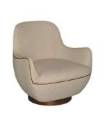 Picture of BRENE WALNUT SWIVEL ARMCHAIR, FELTON OATMEAL