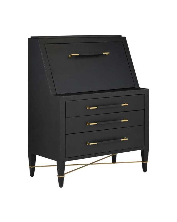 Picture of VERONA BLACK SECRETARY DESK