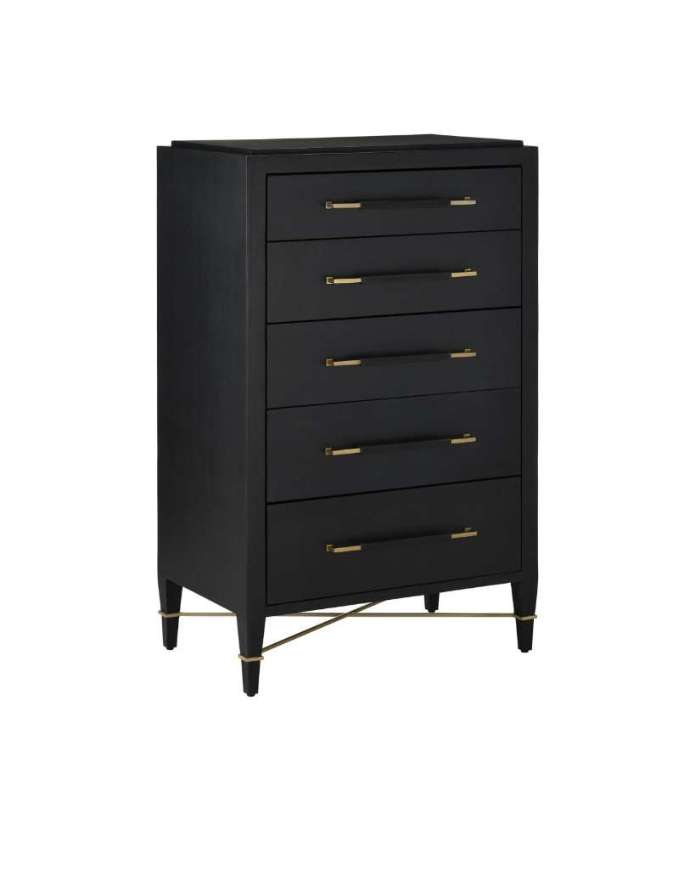 Picture of VERONA BLACK FIVE-DRAWER CHEST