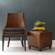 Picture of WOVEN LEATHER CHAIR