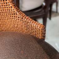 Picture of WOVEN LEATHER COUNTER STOOL