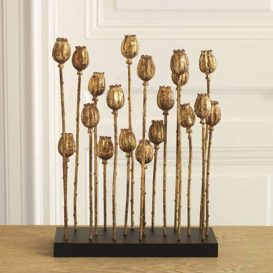 Picture of POPPY POD SCULPTURE MULTI-GOLD