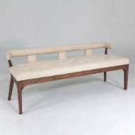 Picture of MODERNO BENCH - IVORY MARBLE LEATHER