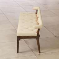 Picture of MODERNO BENCH - IVORY MARBLE LEATHER