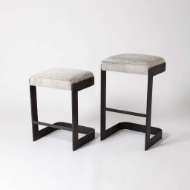 Picture of REGAN BAR STOOL W/GREY HAIR-ON-HIDE-GRAPHITE