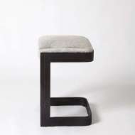 Picture of REGAN BAR STOOL W/GREY HAIR-ON-HIDE-GRAPHITE